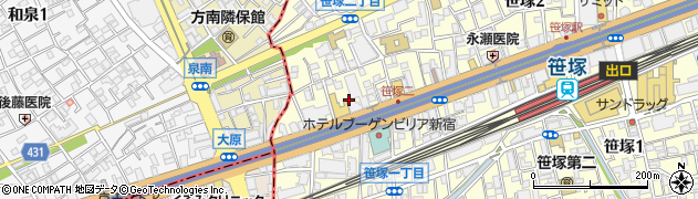 東京都渋谷区笹塚2丁目25周辺の地図