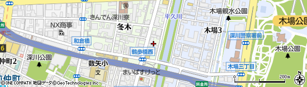 東京都江東区冬木5周辺の地図