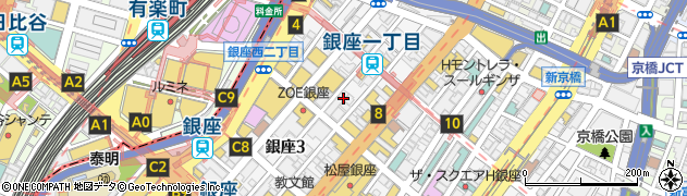 東京都中央区銀座2丁目周辺の地図