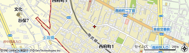 東京都府中市西府町1丁目23-30周辺の地図