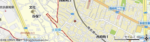 東京都府中市西府町1丁目37周辺の地図