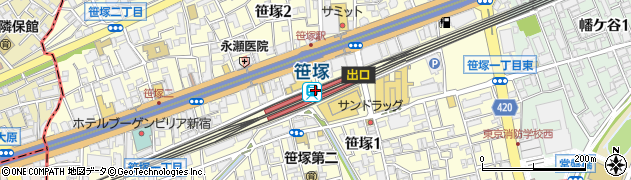 京王電鉄株式会社　笹塚駅周辺の地図