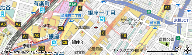 東京都中央区銀座2丁目5周辺の地図