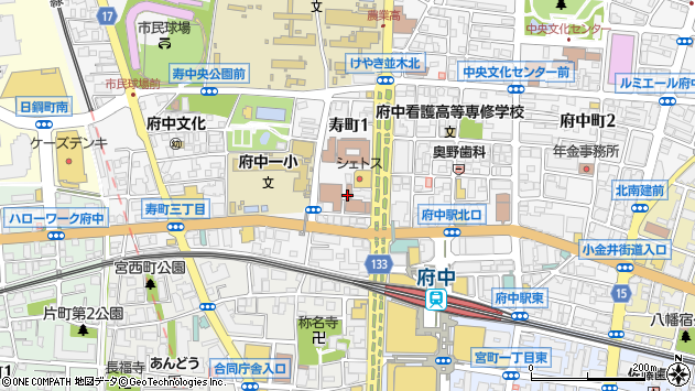 〒183-0056 東京都府中市寿町の地図