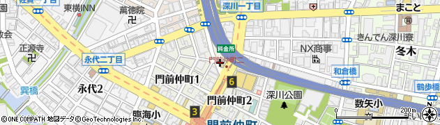 インターネットまんが喫茶コムコム門前仲町店周辺の地図