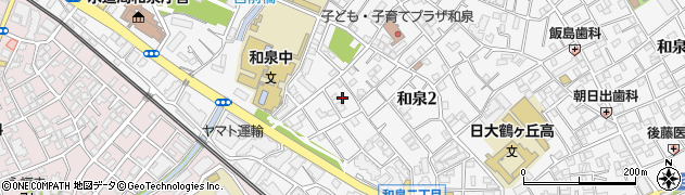 東京都杉並区和泉2丁目19周辺の地図
