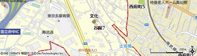 東京都国立市谷保7丁目周辺の地図