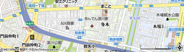 東京都江東区冬木10周辺の地図