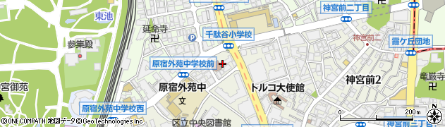 東京都渋谷区神宮前1丁目1周辺の地図