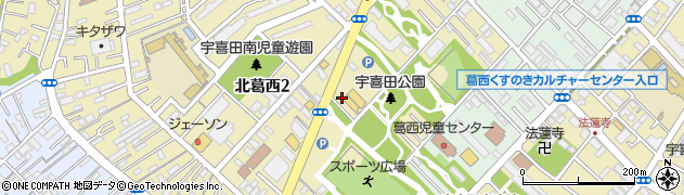 宇喜田公園有料駐車場周辺の地図