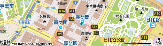 東京都千代田区霞が関1丁目周辺の地図