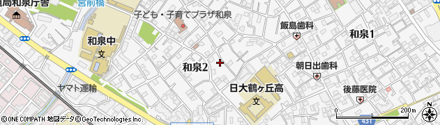 東京都杉並区和泉2丁目35-12周辺の地図