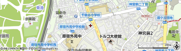 東京都渋谷区神宮前1丁目1-1周辺の地図