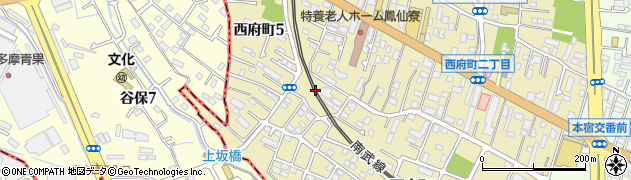 東京都府中市西府町1丁目34周辺の地図