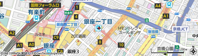 銀座一丁目駅周辺の地図