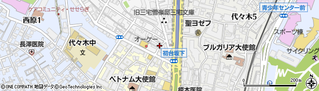 東京都渋谷区初台2丁目4-2周辺の地図