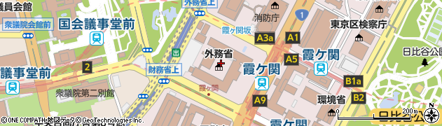 東京都千代田区霞が関2丁目2周辺の地図