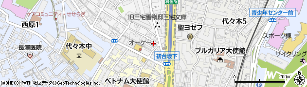 東京都渋谷区初台2丁目4-20周辺の地図