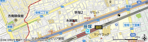 ミツヤ笹塚２丁目薬局周辺の地図