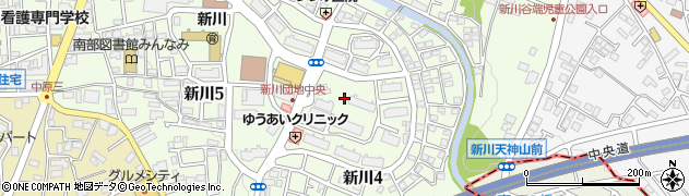 東京都三鷹市新川4丁目25周辺の地図