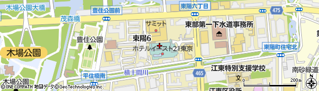 ホテルイースト２１東京宿泊予約直通周辺の地図