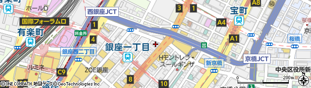 三菱ＵＦＪ銀行京橋中央支店周辺の地図