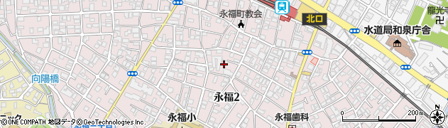 東京都杉並区永福2丁目36周辺の地図
