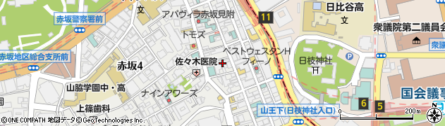 まいばすけっと赤坂３丁目店周辺の地図