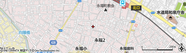 東京都杉並区永福2丁目36-6周辺の地図