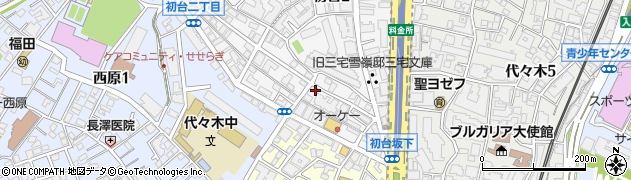 東京都渋谷区初台2丁目4-14周辺の地図