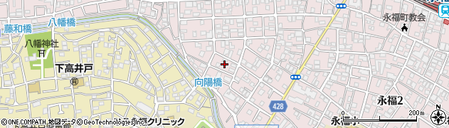 東京都杉並区永福3丁目8周辺の地図