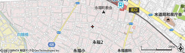 東京都杉並区永福2丁目36-4周辺の地図