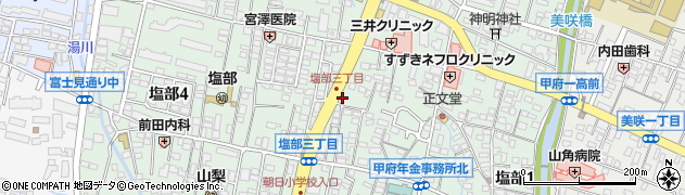 甲府昇仙峡線周辺の地図