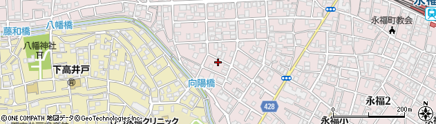 東京都杉並区永福3丁目8-9周辺の地図