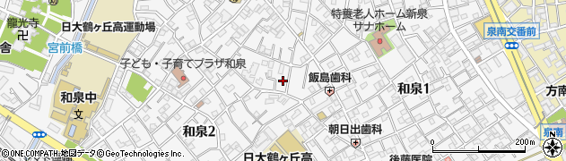 東京都杉並区和泉2丁目38-24周辺の地図