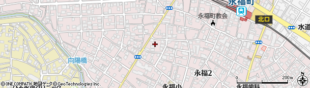 東京都杉並区永福2丁目40周辺の地図
