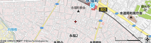 東京都杉並区永福2丁目36-14周辺の地図