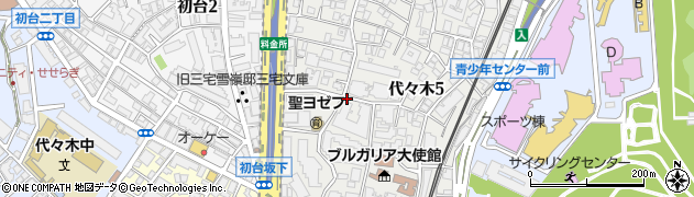 東京都渋谷区代々木5丁目周辺の地図