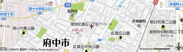 東京都府中市紅葉丘周辺の地図