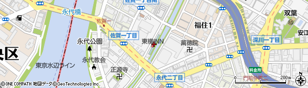 東横ＩＮＮ門前仲町永代橋周辺の地図