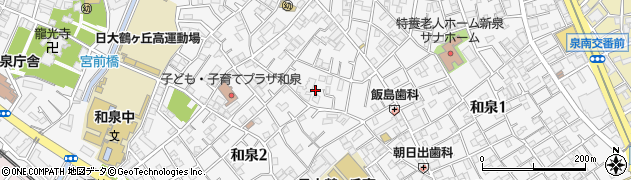 東京都杉並区和泉2丁目38-5周辺の地図