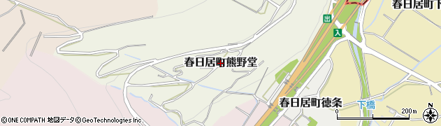 山梨県笛吹市春日居町熊野堂周辺の地図