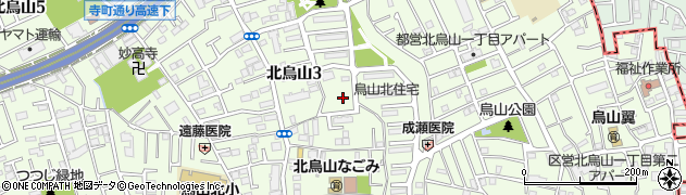 東京都世田谷区北烏山3丁目周辺の地図
