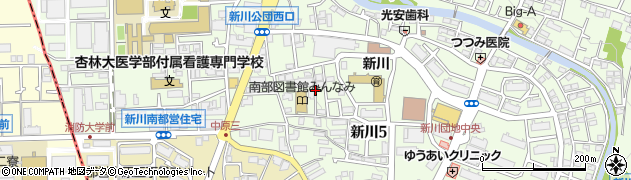 東京都三鷹市新川5丁目14周辺の地図