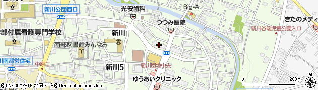 東京都三鷹市新川5丁目6-5周辺の地図