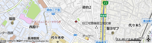 東京都渋谷区初台2丁目8周辺の地図