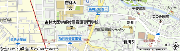 東京都三鷹市新川6丁目13周辺の地図