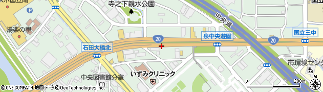 東京都国立市泉周辺の地図