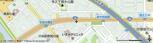 東京都国立市泉周辺の地図