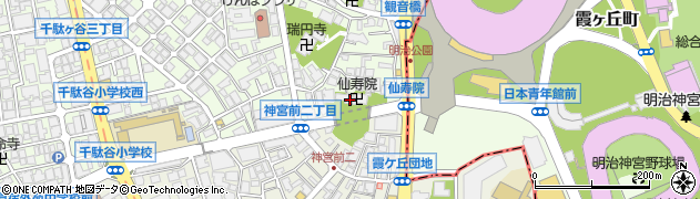 仙寿院周辺の地図